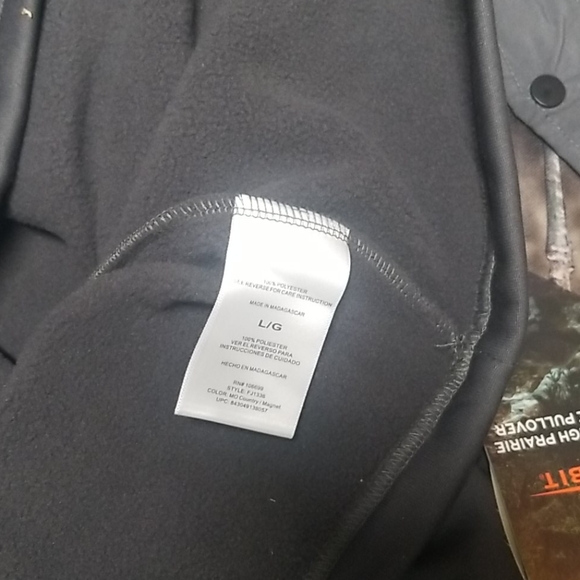 Men's HABIT Camo 1/4 Fleece Pullover Fall Winter - Picture 2 of 4